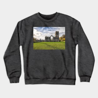 Fountains Abbey North Yorkshire art. English countryside Crewneck Sweatshirt